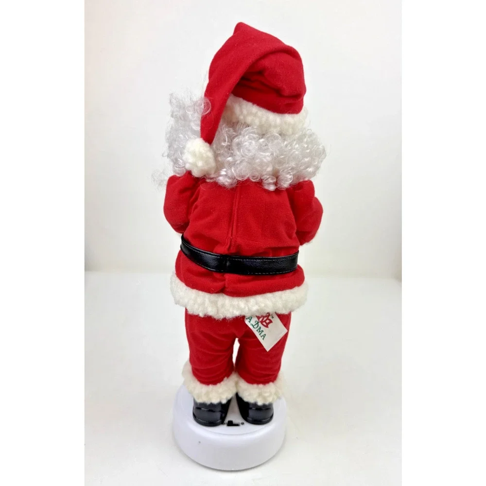 Santa Animated lighted  santa Padma Musical 3 songs candle lights vintage